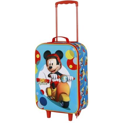 Disney Mickey Mouse Scooter-Soft 3D-trolleykoffer, blauw, 17 x 33 x 52 cm, inhoud 26 l, Mickey Mouse blauw, One Size, 3D zachte trolley Disney Mickey Mouse Scooter-Soft 3D-trolleykoffer, blauw, 17 x 33 x 52 cm, inhoud 26 l, Mickey Mouse blauw, One Size, 3D zachte trolley