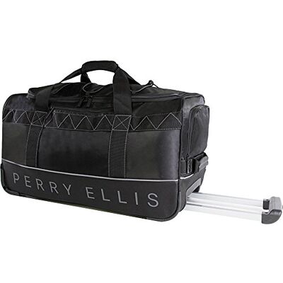 Perry Ellis Heren 61 cm Lichtgewicht Rolling Duffel Bag-A324 Duffel Bag, Zwart/Grijs, One Size, Zwart/Grijs, One Size Perry Ellis Heren 61 cm Lichtgewicht Rolling Duffel Bag-A324 Duffel Bag, Zwart/Grijs, One Size, Zwart/Grijs, One Size
