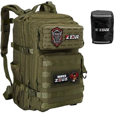 Zeuz Tactische rugzak voor fitness en crossfit, sporttas, militaire tas, 45 l, groen Zeuz Tactische rugzak voor fitness en crossfit, sporttas, militaire tas, 45 l, groen