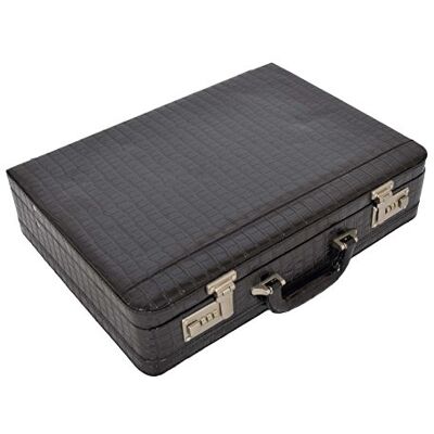 A1 FASHION GOODS Klassiek Croco Gedrukt Lederen Documententas Dubbele Slot Zakelijke Zak, Zwart, Large: L 44 x H 34,5 x B 10,5 cm, Koffer, Zwart, Large: L 44 x H 34,5 x B 10,5 cm, zwart., koffer A1 FASHION GOODS Klassiek Croco Gedrukt Lederen Documententas Dubbele Slot Zakelijke Zak, Zwart, Large: L 44 x H 34,5 x B 10,5 cm, Koffer, Zwart, Large: L 44 x H 34,5 x B 10,5 cm, zwart., koffer