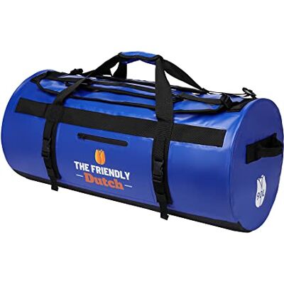 The friendly Dutch ® Grote waterdichte sporttas, 90 l, reisrugzak voor heren, blauw The friendly Dutch ® Grote waterdichte sporttas, 90 l, reisrugzak voor heren, blauw