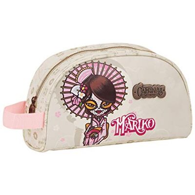 safta Toilettas Kelly, Elsa en Mariko 260 x 160 x 90 mm, crème/lichtroze, M, toilettas, aanpasbaar safta Toilettas Kelly, Elsa en Mariko 260 x 160 x 90 mm, crème/lichtroze, M, toilettas, aanpasbaar