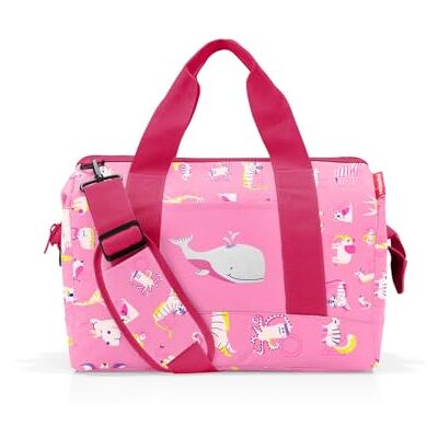 reisenthel allrounder M kids Kleine reistas voor kinderen met lipje voor reistrolleys, Abc Pink, 40 cm, reizen reisenthel allrounder M kids Kleine reistas voor kinderen met lipje voor reistrolleys, Abc Pink, 40 cm, reizen