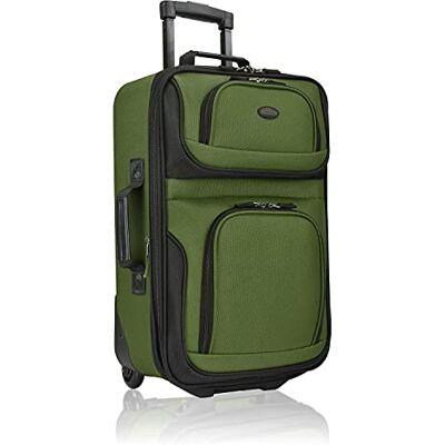 U.S. Traveler Rio Handbagageset, uittrekbaar, van robuuste stof, Groen, enkel U.S. Traveler Rio Handbagageset, uittrekbaar, van robuuste stof, Groen, enkel