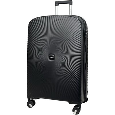 MY TRAVEL BAG Koffer met harde schaal van polypropyleen (handbagage, middelgroot), 360° dubbele wielen, zwart, grote koffer (77cm), harde koffer met 360° dubbele wielen MY TRAVEL BAG Koffer met harde schaal van polypropyleen (handbagage, middelgroot), 360° dubbele wielen, zwart, grote koffer (77cm), harde koffer met 360° dubbele wielen