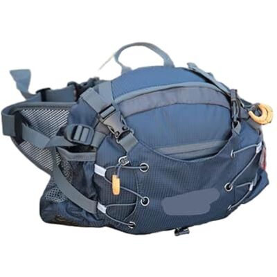 KGFCE Sac banane pour cyclisme, gym, voyage, fitness, sac à main pour homme et femme avec bouteille d'eau Hoilder Outdoot Sports Camping Randonnée, bleu foncé, One Size KGFCE Sac banane pour cyclisme, gym, voyage, fitness, sac à main pour homme et femme avec bouteille d'eau Hoilder Outdoot Sports Camping Randonnée, bleu foncé, One Size