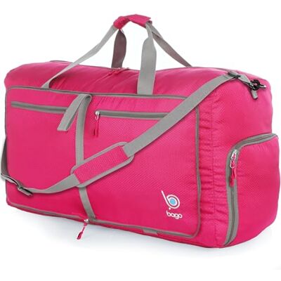 Bago Reistassen van zeildoek, 40 l, 60 l, 80 l, 100 l, 120 l, 140 l, duurzaam, licht, waterdicht, opvouwbaar, reistas met schoenenvak, opvouwbare slaapzak voor heren, Roze, Reistas Bago Reistassen van zeildoek, 40 l, 60 l, 80 l, 100 l, 120 l, 140 l, duurzaam, licht, waterdicht, opvouwbaar, reistas met schoenenvak, opvouwbare slaapzak voor heren, Roze, Reistas