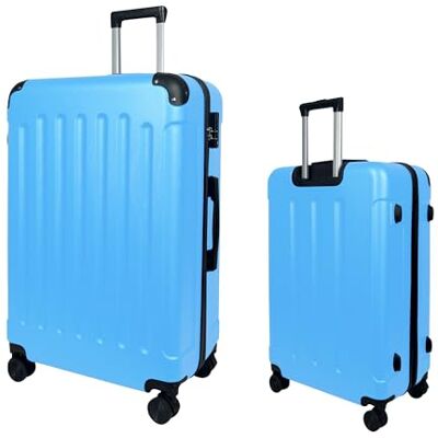 MY TRAVEL BAG Harde koffer van ABS (handbagage, middelgroot), 4 dubbele wielen, Hemelsblauw, Harde koffer van ABS MY TRAVEL BAG Harde koffer van ABS (handbagage, middelgroot), 4 dubbele wielen, Hemelsblauw, Harde koffer van ABS