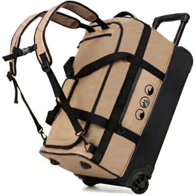 SONS OF ALOHA XL reistas met wielen, 3-in-1, reistas en trolley, waterdicht, Flow met schoenenvak en beschermende hoeken voor dames en heren, reisrugzak van ripstop, Zand, Handbagage, Trolley met wieltjes SONS OF ALOHA XL reistas met wielen, 3-in-1, reistas en trolley, waterdicht, Flow met schoenenvak en beschermende hoeken voor dames en heren, reisrugzak van ripstop, Zand, Handbagage, Trolley met wieltjes