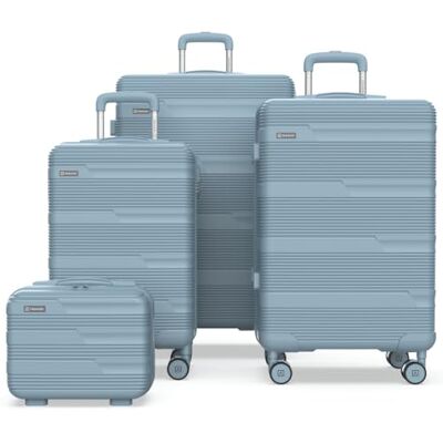 NUMADA Upfly T10 ABS reiskoffers, set van 3, cabinekoffers, 55 x 40 x 20 cm, middelgrote koffer 66 x 44 x 26 cm en toilettas met compartimenten, veilige en duurzame reiskofferset, blauw NUMADA Upfly T10 ABS reiskoffers, set van 3, cabinekoffers, 55 x 40 x 20 cm, middelgrote koffer 66 x 44 x 26 cm en toilettas met compartimenten, veilige en duurzame reiskofferset, blauw