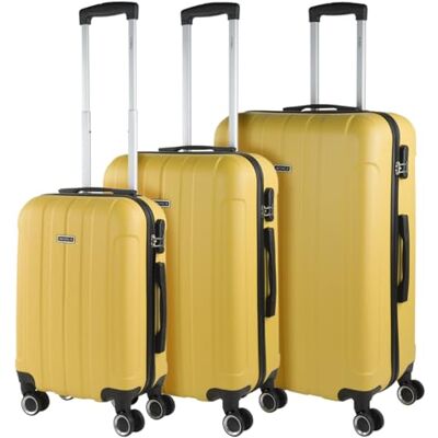 ITACA Set van 3 uittrekbare koffers 55/63/73 cm ABS 4 harde wielen, robuust en licht. Hangslot Kleine koffer goedgekeurd voor Ryanair, middelgroot en groot 771100 ITACA Set van 3 uittrekbare koffers 55/63/73 cm ABS 4 harde wielen, robuust en licht. Hangslot Kleine koffer goedgekeurd voor Ryanair, middelgroot en groot 771100