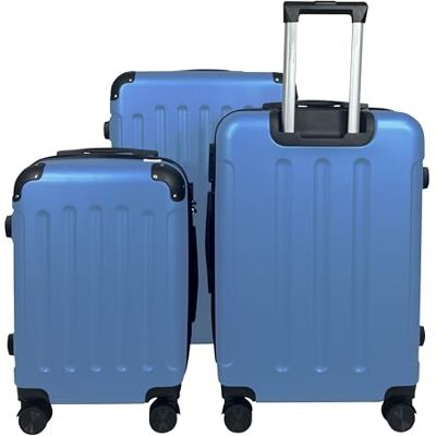 MY TRAVEL BAG Harde koffer van ABS (handbagage, middelgroot), 4 dubbele wielen, Grijs/Blauw, Harde koffer van ABS MY TRAVEL BAG Harde koffer van ABS (handbagage, middelgroot), 4 dubbele wielen, Grijs/Blauw, Harde koffer van ABS