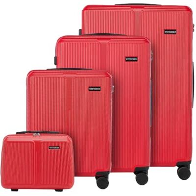 WITTCHEN Stripes Line koffer, 36 liter, harde ABS-schaal, 4 360° draaibare wielen, cijferslot, handbagage voor Brussels Airlines/Ryanair, Kofferset (S, M, L, XL), Klassiek WITTCHEN Stripes Line koffer, 36 liter, harde ABS-schaal, 4 360° draaibare wielen, cijferslot, handbagage voor Brussels Airlines/Ryanair, Kofferset (S, M, L, XL), Klassiek