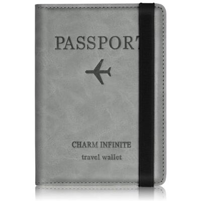 Shirene Paspoorthoes, kunstleer, paspoorthoes, paspoorthoes, paspoort, paspoort, creditcard, grijs Shirene Paspoorthoes, kunstleer, paspoorthoes, paspoorthoes, paspoort, paspoort, creditcard, grijs