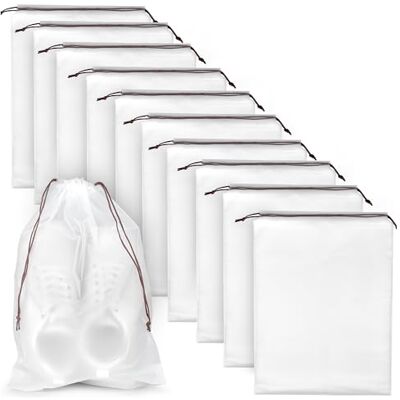 SULPO Schoenentas voor op reis, waterdicht en waterdicht, schoenenopslag voor dames en heren, transparante reisschoenentas, 10 stuks. SULPO Schoenentas voor op reis, waterdicht en waterdicht, schoenenopslag voor dames en heren, transparante reisschoenentas, 10 stuks.