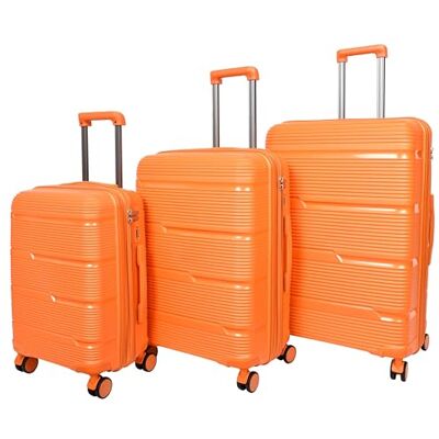 House Of Leather Pathfinder Harde koffer met vier wielen, Oranje, Uittrekbare harde bagage met zwenkwielen House Of Leather Pathfinder Harde koffer met vier wielen, Oranje, Uittrekbare harde bagage met zwenkwielen