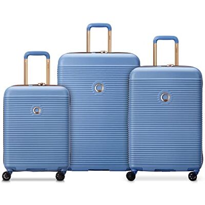 DELSEY PARIS Freestyle Set van 3 harde koffers 55cm/66,5cm/76cm hemelsblauw, XL, Hemelsblauw DELSEY PARIS Freestyle Set van 3 harde koffers 55cm/66,5cm/76cm hemelsblauw, XL, Hemelsblauw