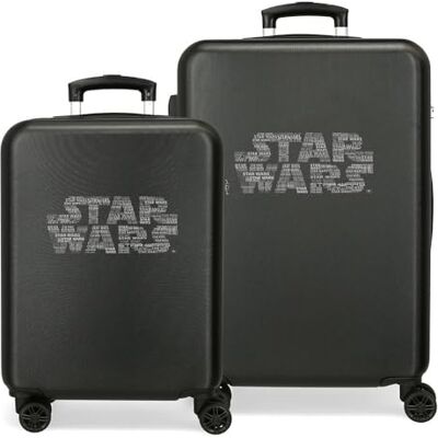 Star Wars Kofferset met logo, zwart, 55/70 cm, stijf, ABS-sluiting, TSA geïntegreerd, 119 l, 6,8 kg, 4 dubbele wielen, handbagage, zwart, Talla única, kofferspel, zwart., kofferset Star Wars Kofferset met logo, zwart, 55/70 cm, stijf, ABS-sluiting, TSA geïntegreerd, 119 l, 6,8 kg, 4 dubbele wielen, handbagage, zwart, Talla única, kofferspel, zwart., kofferset