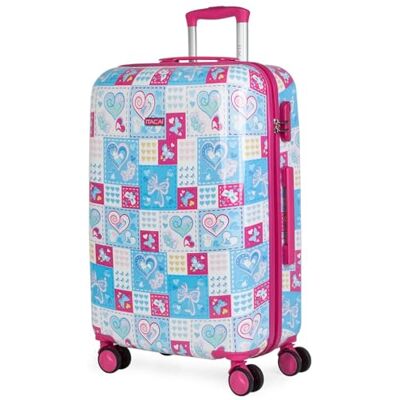 ITACA Koffer Kind Peuter Koffer Kinderkoffer Jongen Meisje Trolley Kinderen Trolley Koffer Voor Kinderen Trolley Koffer Kind, Blauw-Fuchsia ITACA Koffer Kind Peuter Koffer Kinderkoffer Jongen Meisje Trolley Kinderen Trolley Koffer Voor Kinderen Trolley Koffer Kind, Blauw-Fuchsia