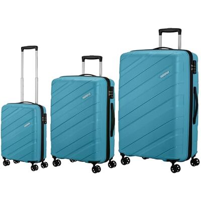 American Tourister Jetdriver 3.0, lichtblauw, set S/M/L, harde koffer met 360° dubbele wielen American Tourister Jetdriver 3.0, lichtblauw, set S/M/L, harde koffer met 360° dubbele wielen