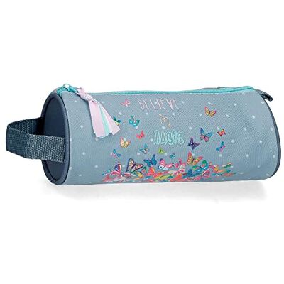 MOVOM Give Yourself Time Pennenetui, rond, blauw, 23 x 9 x 9 cm, polyester, blauw, rond etui, Blauw, ronde etui MOVOM Give Yourself Time Pennenetui, rond, blauw, 23 x 9 x 9 cm, polyester, blauw, rond etui, Blauw, ronde etui