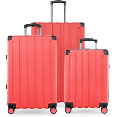 Hauptstadtkoffer Q-Damm Kofferset, 3-delig, S, M, L, cabine, 54 cm, medium, 68 cm, groot, 78 cm, TSA, harde schaal ABS, Koraal, Koffer Hauptstadtkoffer Q-Damm Kofferset, 3-delig, S, M, L, cabine, 54 cm, medium, 68 cm, groot, 78 cm, TSA, harde schaal ABS, Koraal, Koffer