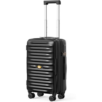 MGOB Cabinekoffer, hardcase, reiskoffer, 4 wielen, dubbel, draaibaar en TSA-slot, 55 x 40 x 20 cm, 1 x zwart., Harde bagage met zwenkwielen MGOB Cabinekoffer, hardcase, reiskoffer, 4 wielen, dubbel, draaibaar en TSA-slot, 55 x 40 x 20 cm, 1 x zwart., Harde bagage met zwenkwielen