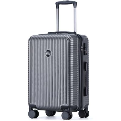 Blade Set van 3 koffers met harde schaal, lichte koffer op wielen, handbagage van ABS + PC met TSA-slot, koffer met 4 wielen, spinner, set van 3 reiskoffers, grijs., Koffer Blade Set van 3 koffers met harde schaal, lichte koffer op wielen, handbagage van ABS + PC met TSA-slot, koffer met 4 wielen, spinner, set van 3 reiskoffers, grijs., Koffer