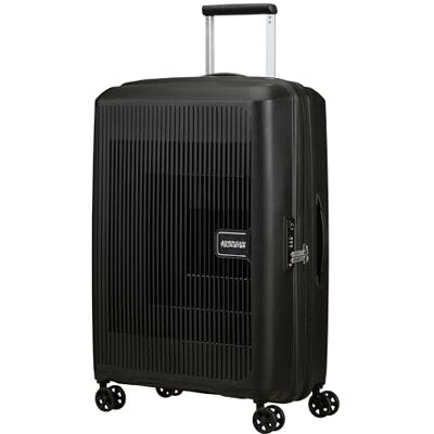 American Tourister Aerostep Spinner M, uitbreidbare hoes, 67 cm, 66,5/72,5 l, zwart (zwart) American Tourister Aerostep Spinner M, uitbreidbare hoes, 67 cm, 66,5/72,5 l, zwart (zwart)