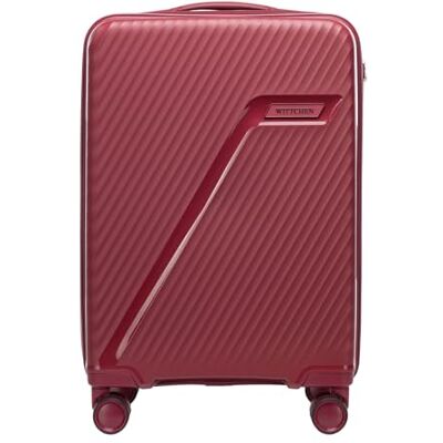 WITTCHEN WIN Line Petite valise cabine bagage cabine léger Valise rigide polypropylène serrure à combinaison poignée télescopique 4 doubles roues 360° Taille M Bordeaux WITTCHEN WIN Line Petite valise cabine bagage cabine léger Valise rigide polypropylène serrure à combinaison poignée télescopique 4 doubles roues 360° Taille M Bordeaux