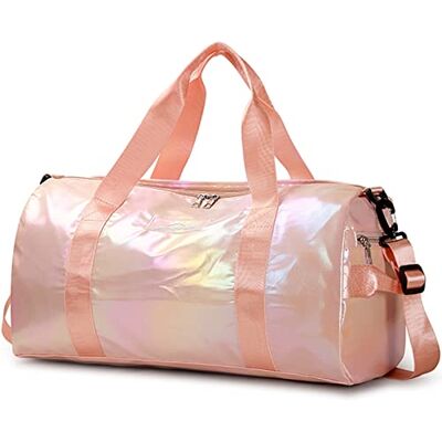 ZIOSINM Sporttassen voor dames, waterdicht, elegant, met natte vakken en voor schoenen, reizen, roze, L ZIOSINM Sporttassen voor dames, waterdicht, elegant, met natte vakken en voor schoenen, reizen, roze, L