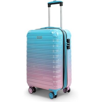 Blade Set van 3 rekbare koffers Harde schaal Lichtgewicht met wielen ABS + PC met TSA-slot 4 wielen Spinner Blauw/Roze Blade Set van 3 rekbare koffers Harde schaal Lichtgewicht met wielen ABS + PC met TSA-slot 4 wielen Spinner Blauw/Roze