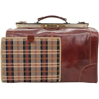 bupell BUI_LUX0003G Nero Vintage dokterstas Reistas van echt plantaardig gelooid leer Handgemaakt in Italië, Bruin Medio + Laptop-Inlay bupell BUI_LUX0003G Nero Vintage dokterstas Reistas van echt plantaardig gelooid leer Handgemaakt in Italië, Bruin Medio + Laptop-Inlay