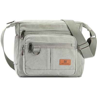 W&G traveler Crossbody Messenger Bag met waterfleshouders, 13 inch laptop schoudertas, schoudertas portemonnee met ingebouwde Rfid Blocking Credit Card Slots & Phone Pouch, Multi-Pocket 13 inches W&G traveler Crossbody Messenger Bag met waterfleshouders, 13 inch laptop schoudertas, schoudertas portemonnee met ingebouwde Rfid Blocking Credit Card Slots & Phone Pouch, Multi-Pocket 13 inches