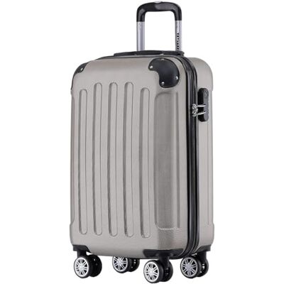 TRVLMORE Cabinekoffer 55 x 35 x 25 cm – handbagage – handbagage 55 x 35 x 25 cm – kleine koffer – cabinekoffer 55 x 40 x 20 cm – harde koffer – rolkoffer – reistrolley – Suitcase – champagne TRVLMORE Cabinekoffer 55 x 35 x 25 cm – handbagage – handbagage 55 x 35 x 25 cm – kleine koffer – cabinekoffer 55 x 40 x 20 cm – harde koffer – rolkoffer – reistrolley – Suitcase – champagne