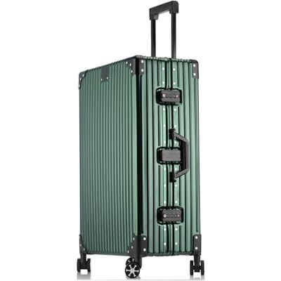 Aoun Harde Koffer Bagage Volledig Aluminium Met Spinner Wielen En Slot, Goedgekeurde Handbagage Koffer Aluminium Met Harde Schaal Metalen Trolley Reiskoffer Voor Vrouwen En Mannen (Groen, 61CM-71L) Aoun Harde Koffer Bagage Volledig Aluminium Met Spinner Wielen En Slot, Goedgekeurde Handbagage Koffer Aluminium Met Harde Schaal Metalen Trolley Reiskoffer Voor Vrouwen En Mannen (Groen, 61CM-71L)