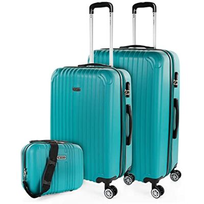 ITACA set van 3 trolley koffers, 50, 60 en 70 cm, van ABS, uitbreidbaar, hard, stevig en licht, telescopisch handvat 4 wielen, geïntegreerd slot, voordelig ITACA set van 3 trolley koffers, 50, 60 en 70 cm, van ABS, uitbreidbaar, hard, stevig en licht, telescopisch handvat 4 wielen, geïntegreerd slot, voordelig