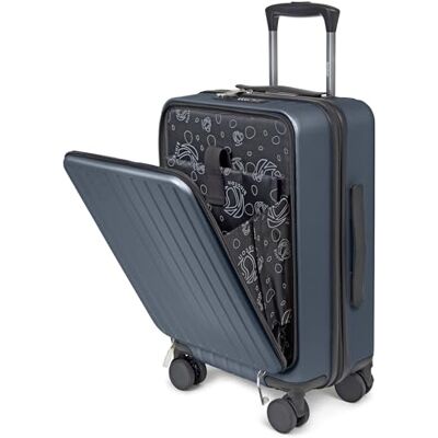 KINSTON Zakelijke cabinekoffer, 38 l, voorvak, L 36 x H 54,5 x D 23 cm, dubbele wielen, TSA-slot, pc-vakken en accessoires, Blauw, Zakelijke cabinekoffer KINSTON Zakelijke cabinekoffer, 38 l, voorvak, L 36 x H 54,5 x D 23 cm, dubbele wielen, TSA-slot, pc-vakken en accessoires, Blauw, Zakelijke cabinekoffer