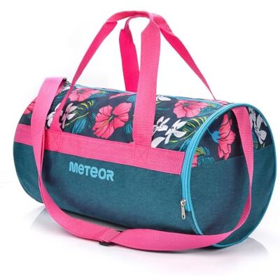 meteor Sporttas voor kinderen, volwassenen, rond, 25 liter, voor zwembad, fitnessstudio, reizen, vakantie, school, 25 l, roze/blauwe bloemen, 25 liter meteor Sporttas voor kinderen, volwassenen, rond, 25 liter, voor zwembad, fitnessstudio, reizen, vakantie, school, 25 l, roze/blauwe bloemen, 25 liter
