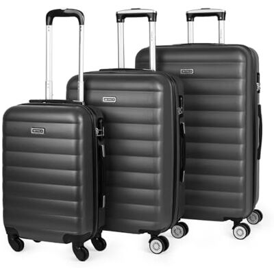 ITACA Reiskoffer met 4 wielen, trolley 55/65/75 cm en lichte, rekbare ABS-tas. 3 kleine, middelgrote 71200 ITACA Reiskoffer met 4 wielen, trolley 55/65/75 cm en lichte, rekbare ABS-tas. 3 kleine, middelgrote 71200