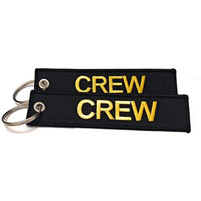 aviamart 2 stuks Crew bagagelabels zwart/geel ®, Zwart/Geel, Bagagelabel aviamart 2 stuks Crew bagagelabels zwart/geel ®, Zwart/Geel, Bagagelabel