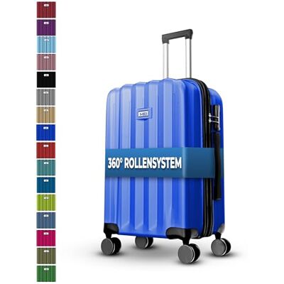 MY TRAVEL BAG Harde ABS-koffer met 4 dubbele wielen (handbagage, middelgroot) + 5 cm expansieafdichting, Royal Blauw, Harde koffer met expansieafdichting MY TRAVEL BAG Harde ABS-koffer met 4 dubbele wielen (handbagage, middelgroot) + 5 cm expansieafdichting, Royal Blauw, Harde koffer met expansieafdichting