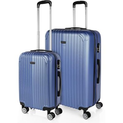ITACA Set reiskoffers van ABS met 4 wielen, stevig en lichtgewicht, handvat met vergrendeling, cabinekoffer voor handbagage, medium en grote koffer, en beautycase T71500 ITACA Set reiskoffers van ABS met 4 wielen, stevig en lichtgewicht, handvat met vergrendeling, cabinekoffer voor handbagage, medium en grote koffer, en beautycase T71500