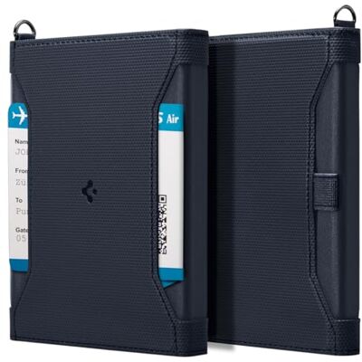 Spigen Paspoorthoes met RFID-blokkering en simkaart pin van kunstleer Marineblauw Spigen Paspoorthoes met RFID-blokkering en simkaart pin van kunstleer Marineblauw
