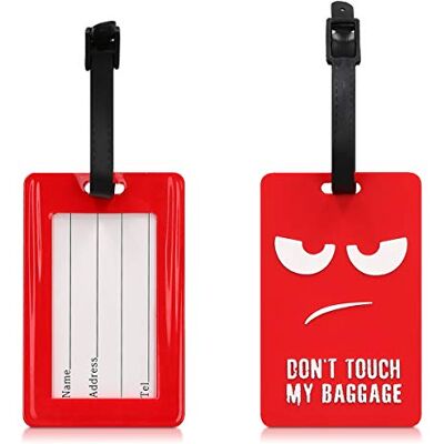 kwmobile Bagagelabel voor koffer, labelhouder voor koffer en reistas, met naamkaart, adres, nummer Don't touch my bagage kwmobile Bagagelabel voor koffer, labelhouder voor koffer en reistas, met naamkaart, adres, nummer Don't touch my bagage