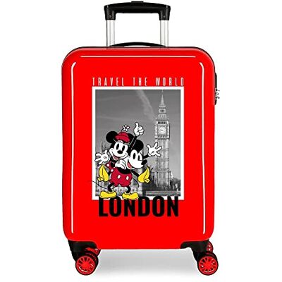 Disney Mickey & Minnie Trip To... kofferset, één maat, Londen rood, Handbagage Disney Mickey & Minnie Trip To... kofferset, één maat, Londen rood, Handbagage