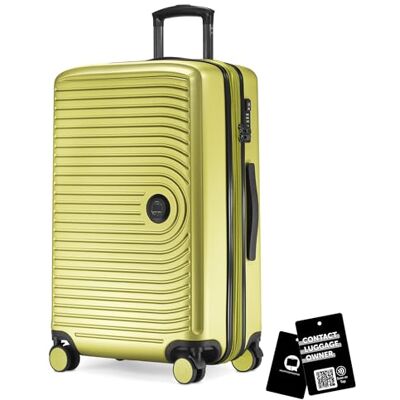 Hauptstadtkoffer Mitte 3-delige kofferset, cabinekoffer 55 cm, middelgrote koffer 68 cm, grote koffer 77 cm, harde ABS-koffers, TSA-sloten + digitaal bagagelabel, abrikoos, Varen, Harde koffer met Hauptstadtkoffer Mitte 3-delige kofferset, cabinekoffer 55 cm, middelgrote koffer 68 cm, grote koffer 77 cm, harde ABS-koffers, TSA-sloten + digitaal bagagelabel, abrikoos, Varen, Harde koffer met