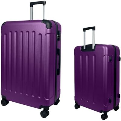 MY TRAVEL BAG Harde koffer van ABS (handbagage, middelgroot), 4 dubbele wielen, Paars., Harde koffer van ABS MY TRAVEL BAG Harde koffer van ABS (handbagage, middelgroot), 4 dubbele wielen, Paars., Harde koffer van ABS