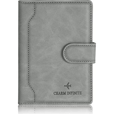 Toctax Vaccinatiepaspoort hoes lederlook 14,8 x 11 cm met kaartenvak Vaccinatiepaspoort hoes hoes voor baby volwassenen, grijs., Einheitsgröße Toctax Vaccinatiepaspoort hoes lederlook 14,8 x 11 cm met kaartenvak Vaccinatiepaspoort hoes hoes voor baby volwassenen, grijs., Einheitsgröße