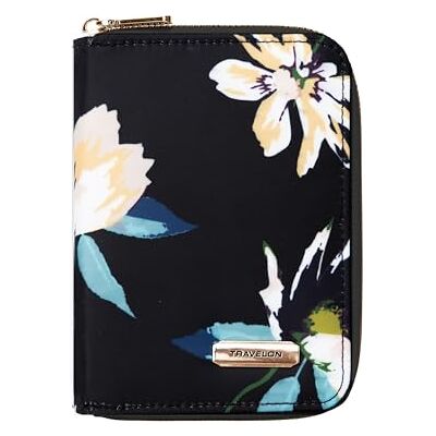 Travelon Paspoortportemonnee met ritssluiting, RFID-blokkering, middernachtbloemen, 11,4 x 15,2 x 1,9 cm (b x h x d), portemonnee met ritssluiting voor paspoort Travelon Paspoortportemonnee met ritssluiting, RFID-blokkering, middernachtbloemen, 11,4 x 15,2 x 1,9 cm (b x h x d), portemonnee met ritssluiting voor paspoort